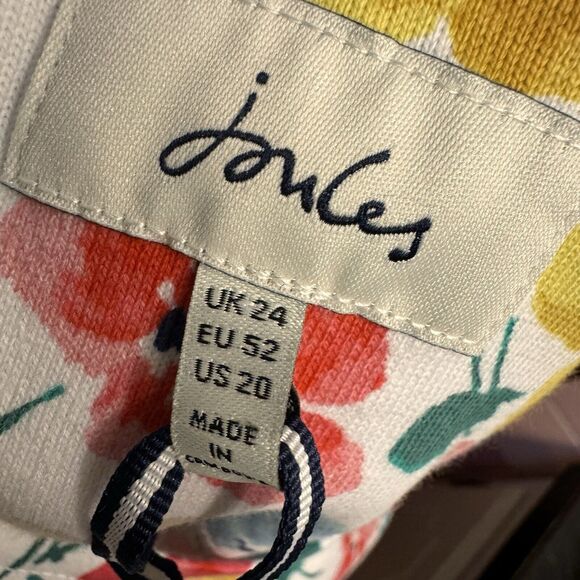 Joules Dress 20 US Womens Floral Multicolor Shirt Dress Cottagecore Coastal - Picture 6 of 8